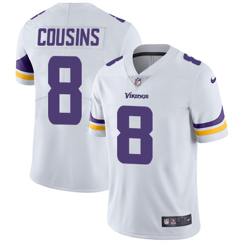 Minnesota Vikings 8 Limited Kirk Cousins White Nike NFL Road Men Jersey Vapor Untouchable